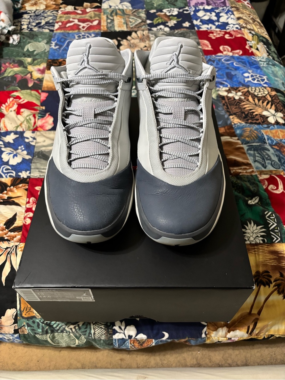 Nike Air Jordan 40 Retro High Top Sneakers in Gray and Silver